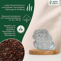 Traubenkern-Kissen Wärmezoo mit Bezug, Elefant, 1 St