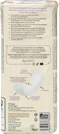 Postpartum maandverband naturel, 10 stuks