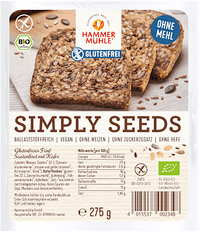 Brot, 5-Saatenbrot Simply Seeds, glutenfrei (4 Stück), 275 g