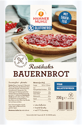 Brot, Rustikales Bauernbrot, 230 g