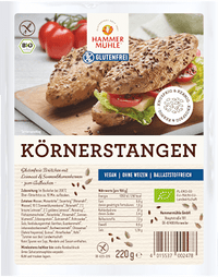 Körnerstangen, glutenfrei (2 Stück), 220 g