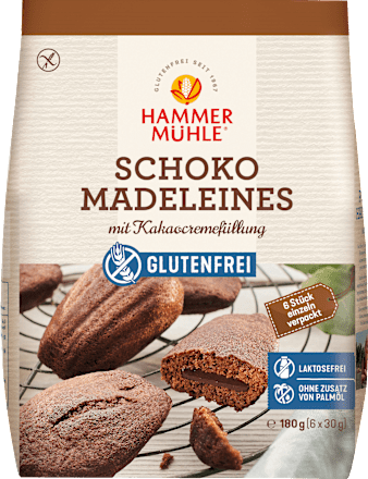 Madeleines, Schoko, glutenfrei (6 Stück), 180 g