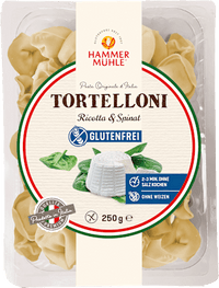 Nudeln, Tortelloni Ricotta & Spinat, glutenfrei, 250 g