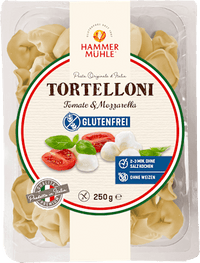 Nudeln, Tortelloni Tomate & Mozzarella, glutenfrei, 250 g