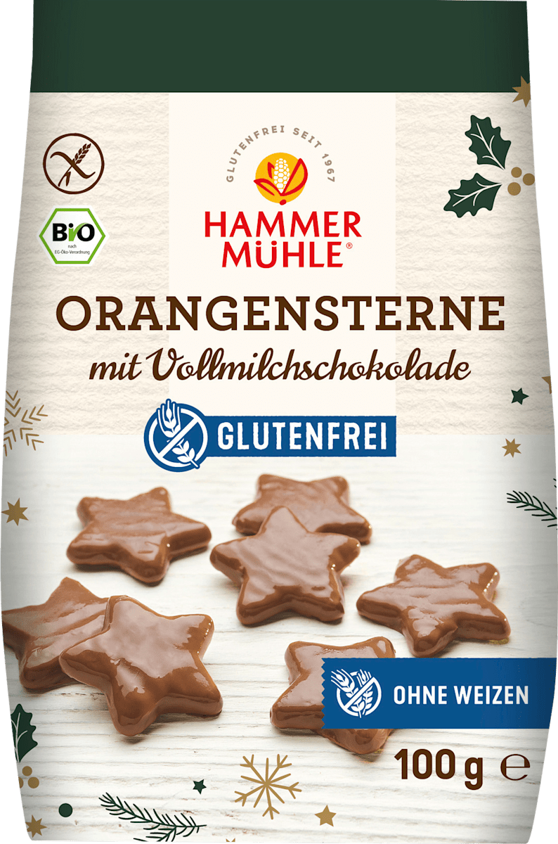 Hammermühle Étoiles d'oranges, chocolat au lait, 100 g