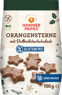 Hammermühle Étoiles d'oranges, chocolat au lait, 100 g