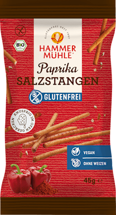 Paprika Salzstangen, glutenfrei, 45 g
