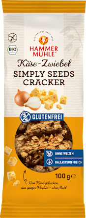 Simply Seeds Cracker, Käse-Zwiebel, glutenfrei, 100 g