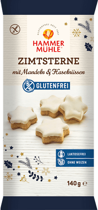 Hammermühle Zimtsterne, glutenfrei, 140 g