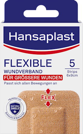 Flexibler Wundverband (6x9 cm), 5 St Hansaplast