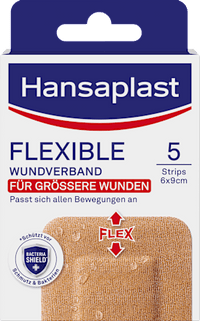 Flexibler Wundverband (6x9 cm), 5 St Hansaplast