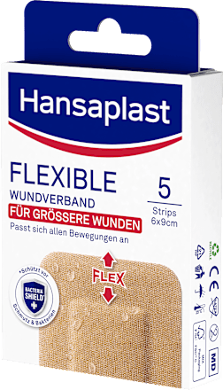 Flexibler Wundverband (6x9 cm), 5 St Hansaplast
