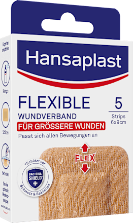 Flexibler Wundverband (6x9 cm), 5 St Hansaplast