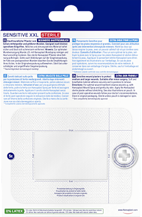 Pflaster Strips sensitiv XXL, 5 St