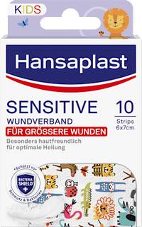 Wundverband Sensitive Kids (6 x 7cm), 10 St