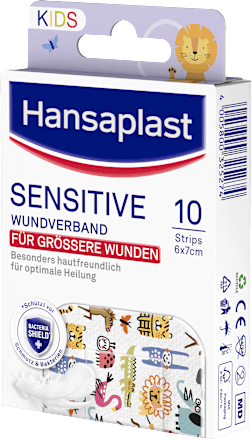 Wundverband Sensitive Kids (6 x 7cm), 10 St