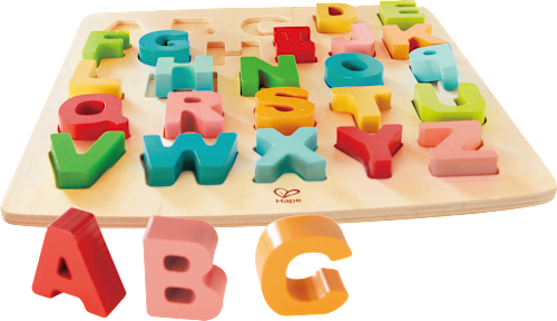 Puzzle aus Holz mit Großbuchstaben ABC, 1 St