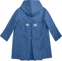 Regencape kinderen blauw met druppels, 1 stuk