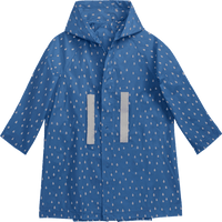 Regencape kinderen blauw met druppels, 1 stuk
