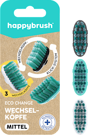 Aufsteckbürsten Eco Change Nachfüllpack, 3 St happybrush