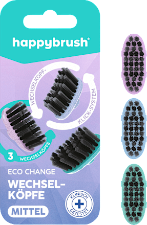 Aufsteckbürsten Eco Change Nachfüllpack, 3 St happybrush
