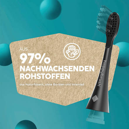Aufsteckbürsten Eco Vibe 3+ all black, 3 St