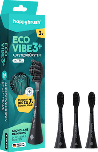 Eco Vibe 3+ borstelkoppen, zwart, 3 stuks