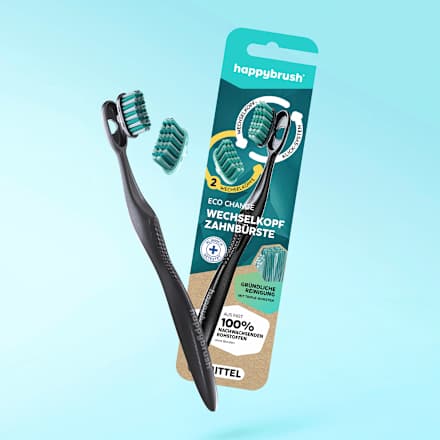 Zahnbürste Eco Change mit Aufsteckbürsten, Starter Set, 1 St happybrush