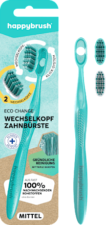 Zahnbürste Eco Change mit Aufsteckbürsten, Starter Set, 1 St happybrush