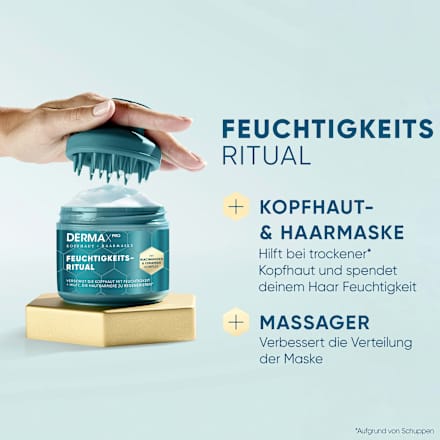 Kopfhautmaske DermaXPro Feuchtigkeits-Ritual inkl. Kopfhautmassager, 300 ml