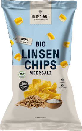 Linzenchips met zeezout, 75 g