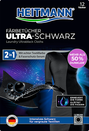 Verfdoekjes Ultra Zwart 2-in-1, 12 stuks