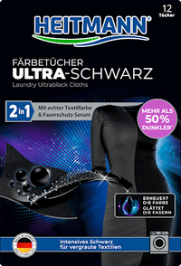 Verfdoekjes Ultra Zwart 2-in-1, 12 stuks