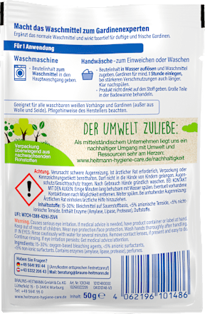 Waschmittel Brillantweiss Vorhänge & Gardinen, 50 g Heitmann