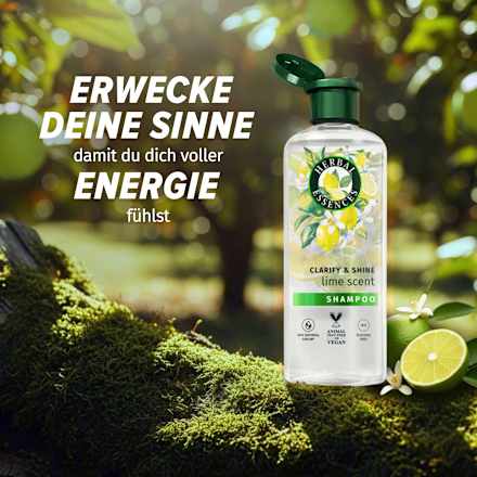 Shampoo Limettenduft, Tiefenreinigung & Glanz, 350 ml