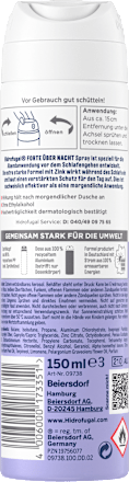 Antitranspirant Deospray Über Nacht, 150 ml Hidrofugal