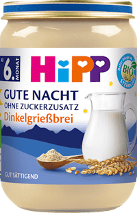 Abendbrei Gute Nacht Dinkelgrieß ab dem 6. Monat, 190 g
