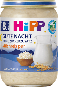 Abendbrei Gute Nacht Milchreis pur ab dem 8. Monat, 190 g