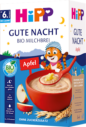 Abendbrei Milch Gute Nacht Hafer Apfel ab dem 6. Monat, 475 g