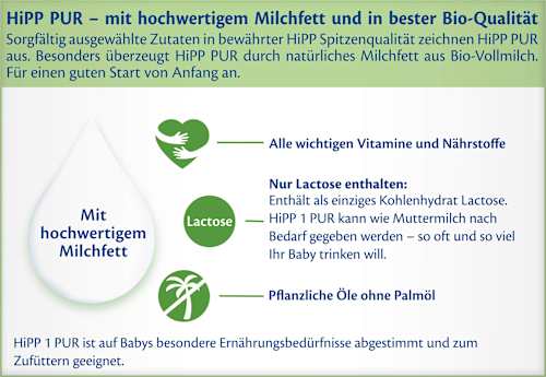 Anfangsmilch 1 PUR von Geburt an, 500 g
