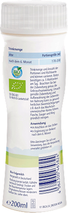 Anfangsmilch Pre Combiotik trinkfertig von Geburt an, 200 ml