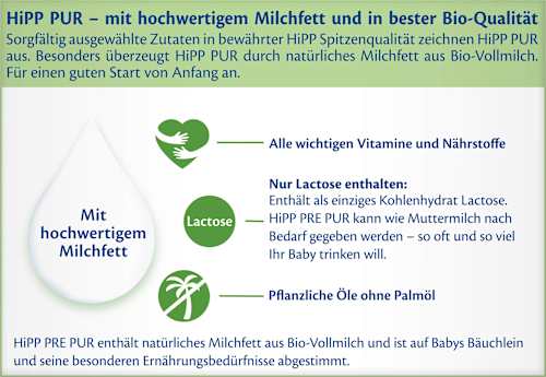 Anfangsmilch Pre PUR von Geburt an, 500 g