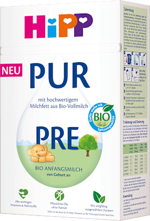 Anfangsmilch Pre PUR von Geburt an, 500 g