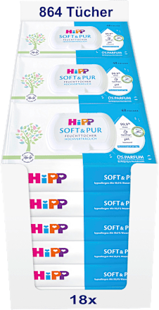Feuchttücher Soft & Pur 18x48 St., 864 St