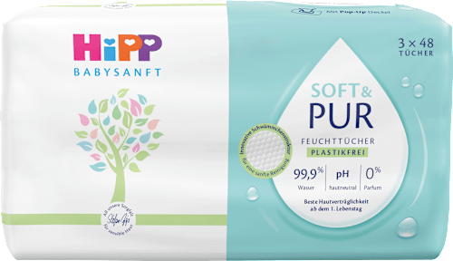 Vochtige doekjes Soft &amp; Pur 3x48 st., 144 st.