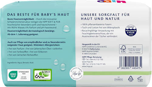 Vochtige doekjes Soft &amp; Pur 3x48 st., 144 st.