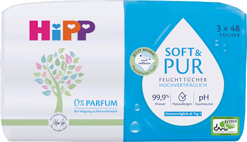 Feuchttücher Soft & Pur 3x48 St., 144 St