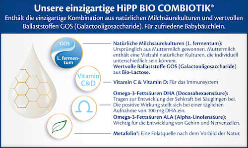 Folgemilch 2 Combiotik ohne Stärke nach dem 6. Monat, 600 g