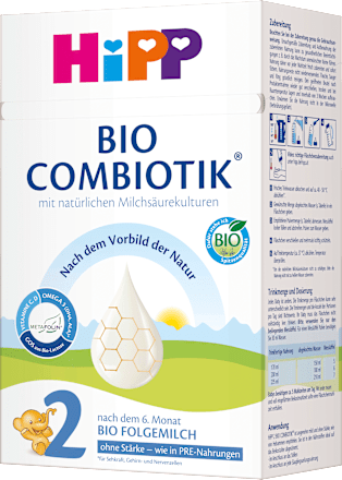 Folgemilch 2 Combiotik ohne Stärke nach dem 6. Monat, 600 g