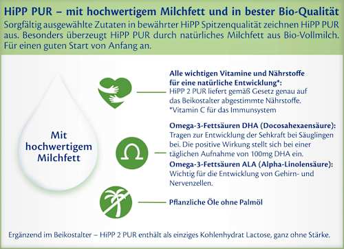 Folgemilch 2 PUR nach dem 6. Monat, 500 g